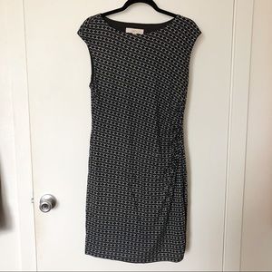 Ann Taylor Loft Ruched Sheath Dress w/ Cap Sleeves